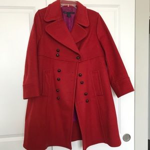 Double Breasted, 3/4 Sleeve wool coat